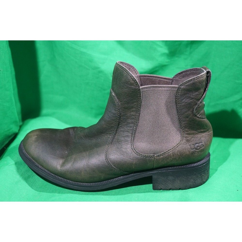 UGG Womens Bonham Ankle Boot lll Brown Leather Pull On Winter Booties Size 9 - Picture 8 of 9